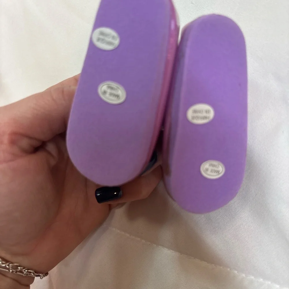 Purple 18” Doll Shoes with Pearl accents